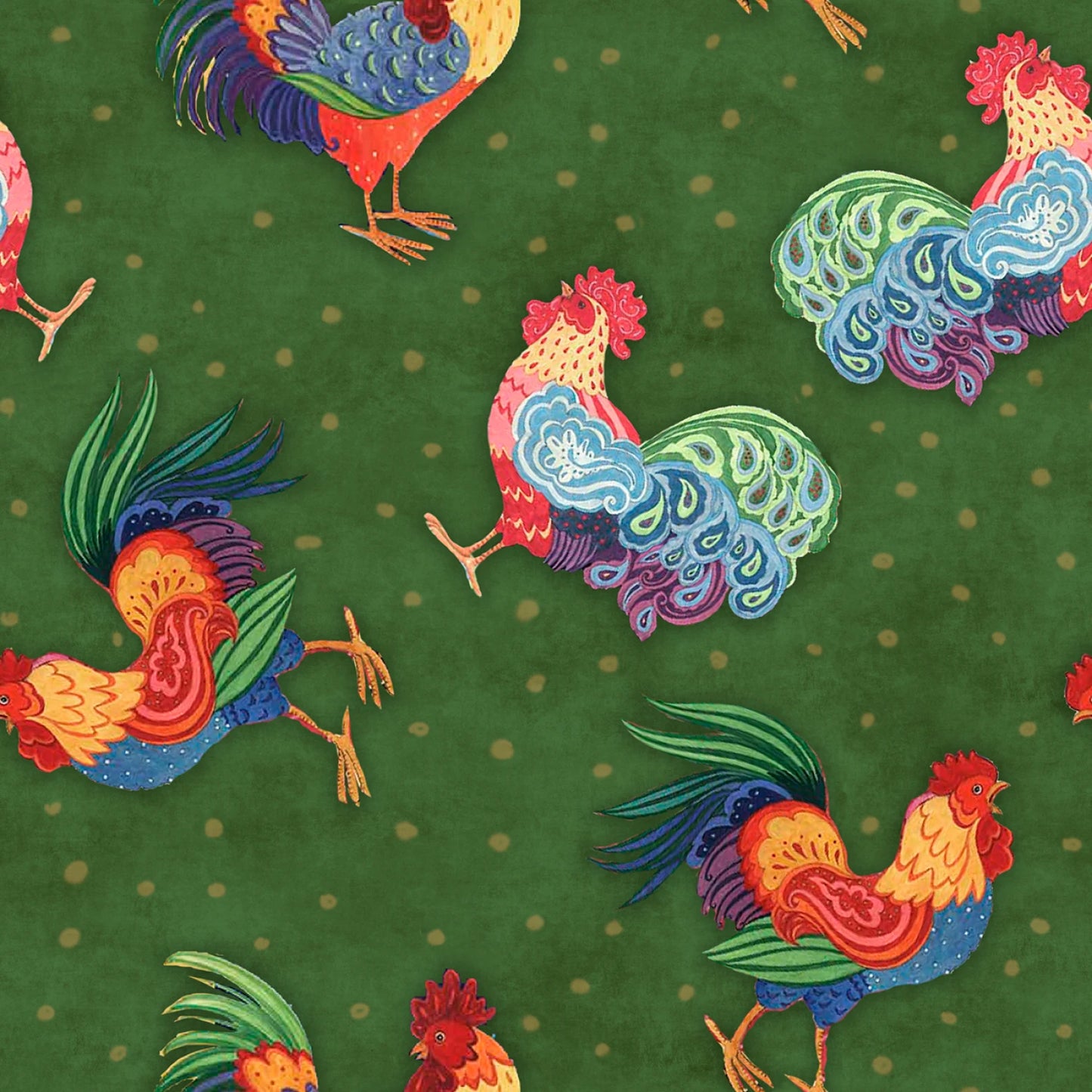 Calico Red Rooster Toss