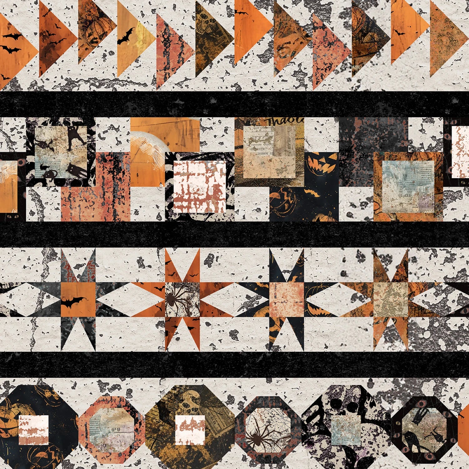 Sepia Quilt Block Border