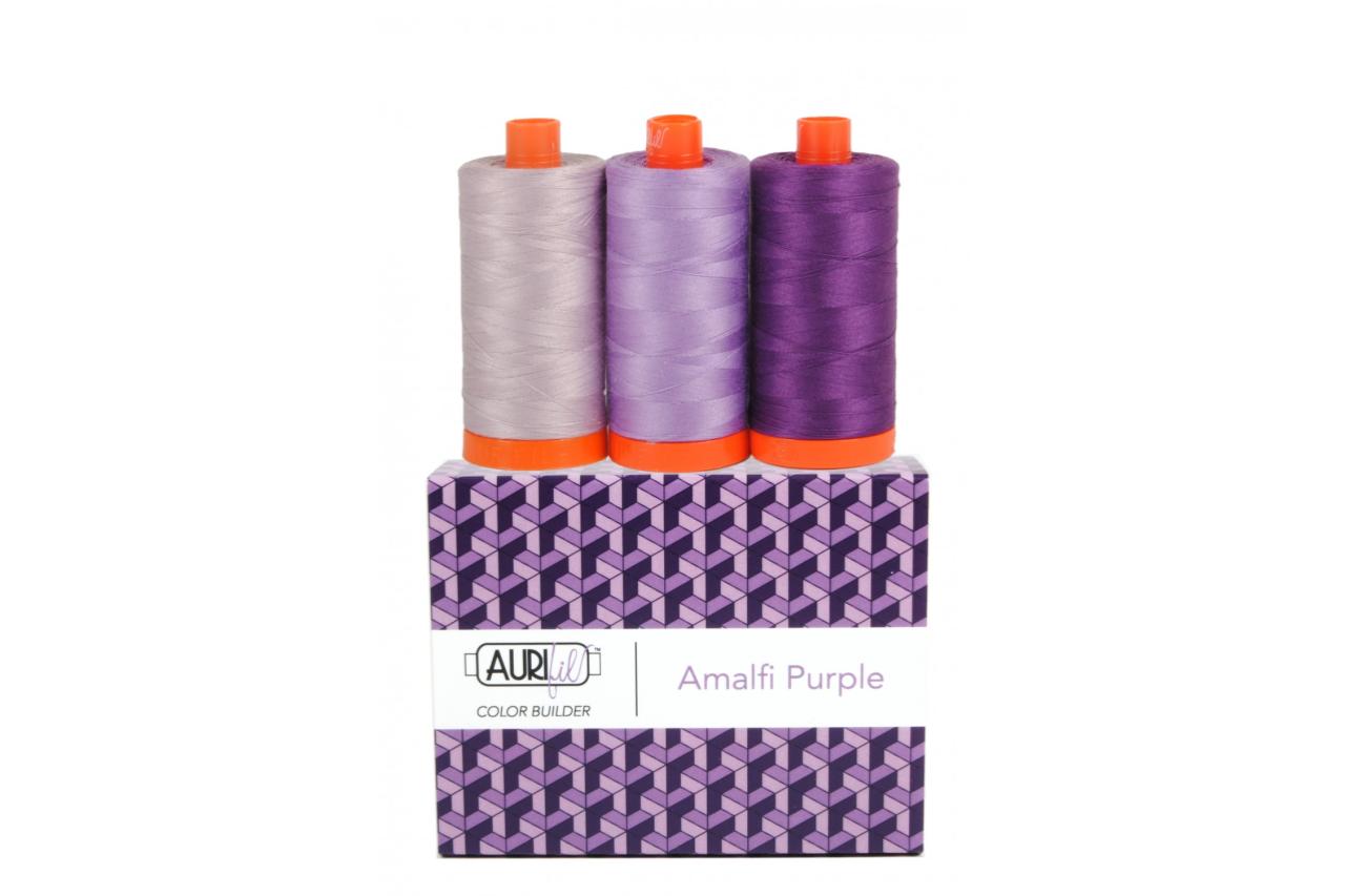 Amalfi Purple Aurifil Thread Set of 3 spools