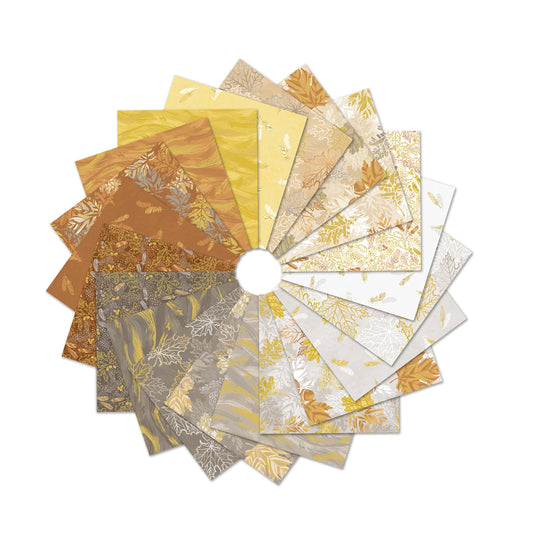 Array of Yellow and Gray Fabrics
