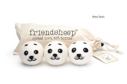 Friendsheep Eco Dryer Balls, Baby Seals, set of 3
