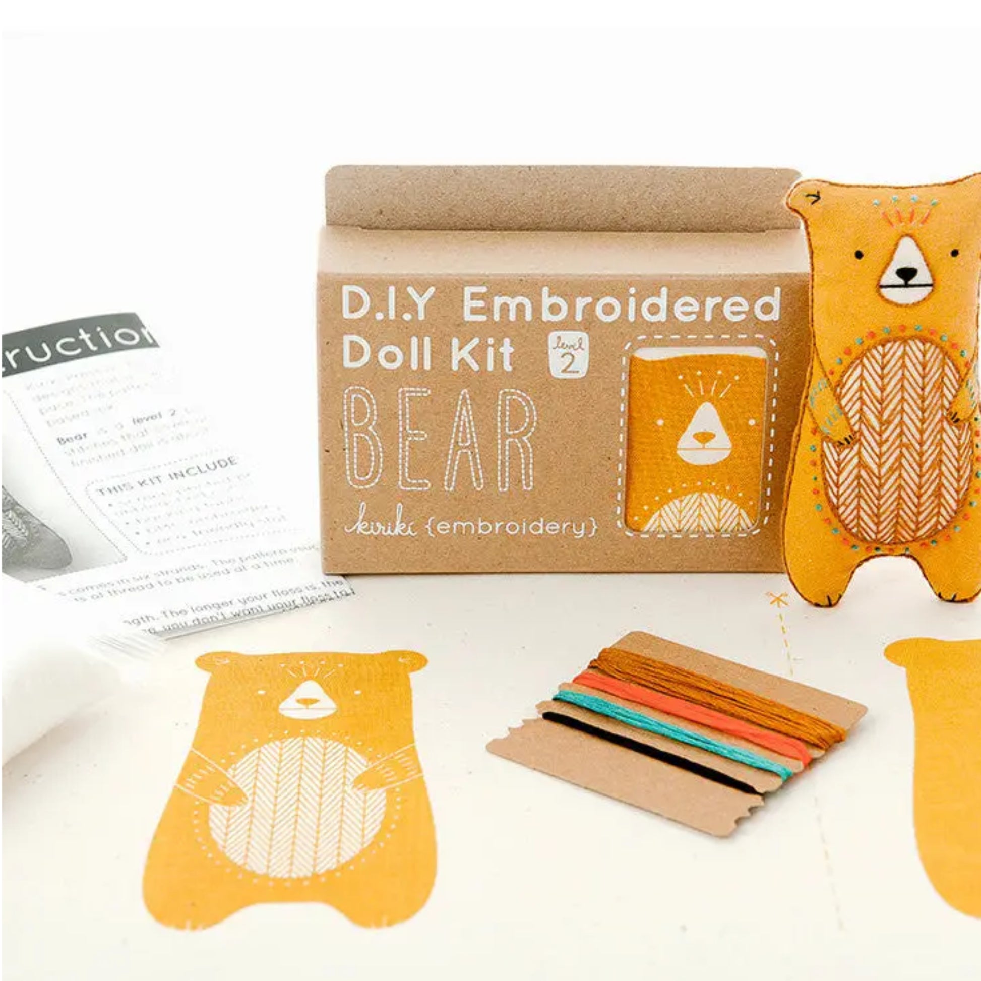 Bear Doll Kit with package contents