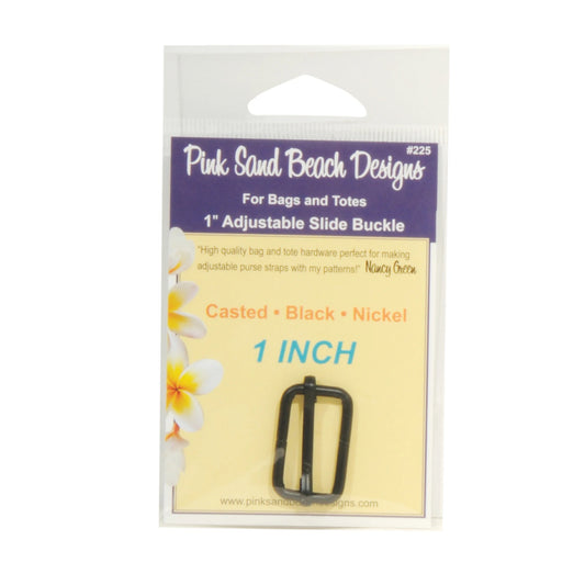 Adjustable Slide Buckle, 1 inch, Black Nickel
