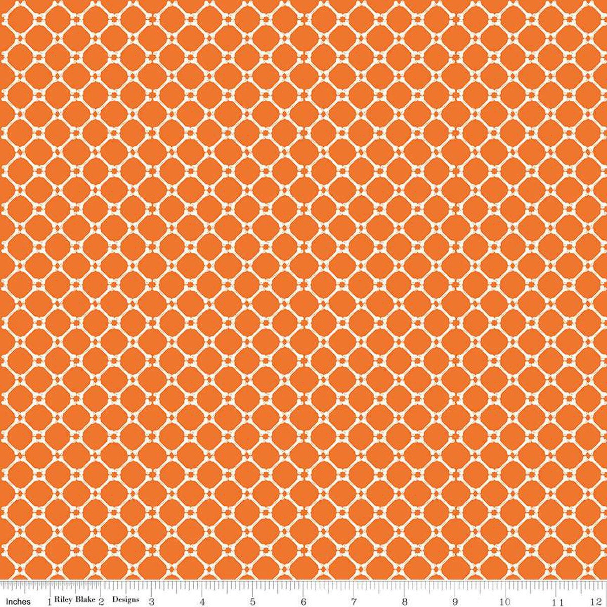 Beggar's Night Bones Orange from Riley Blake Designs