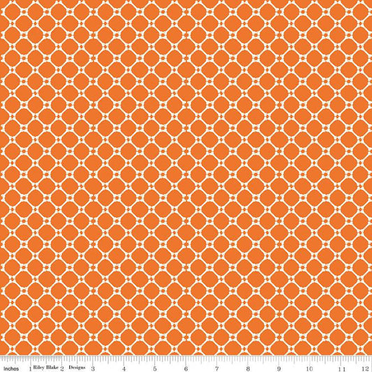Beggar's Night Bones Orange from Riley Blake Designs