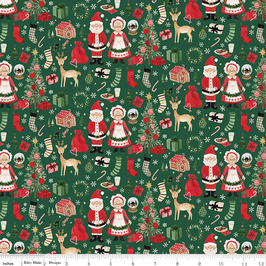 Santa and Mrs Claus, Green