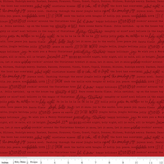 Charming Christmas Words, Red