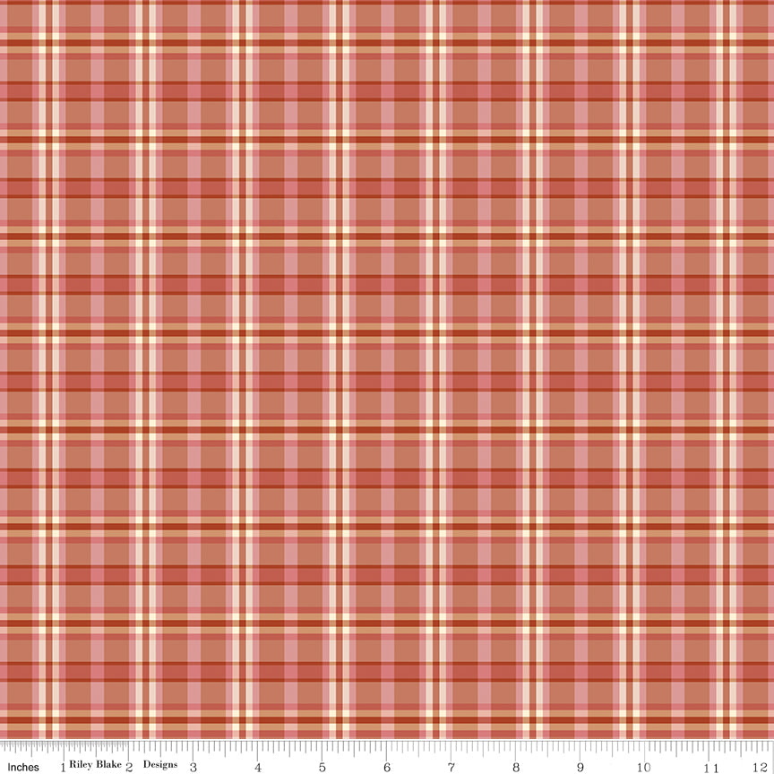 Plaid Poppin in Apricot