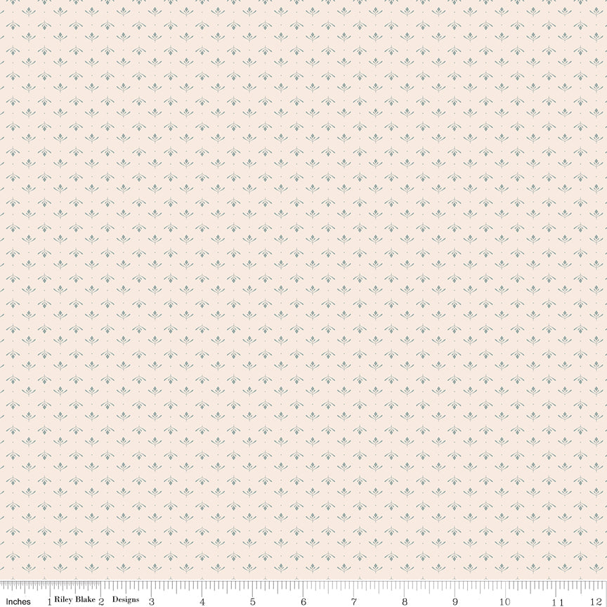 Geometic pattern fabric swatch on a cream background