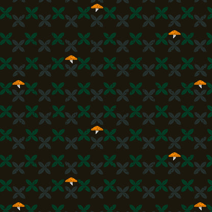 Palm Shrooms Poplin from the Charley Harper Collection by Birch Organic Fabrics