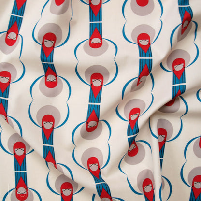 Red Crested Cardinal Fabric