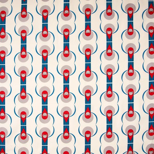Red Crested Cardinal Poplin, Charley Harper Collection from Birch Organic Fabrics 
