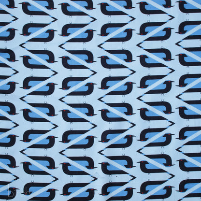 Asian Fairy Bluebird Poplin from the Charley Harper Collection by Birch Organic Fabrics