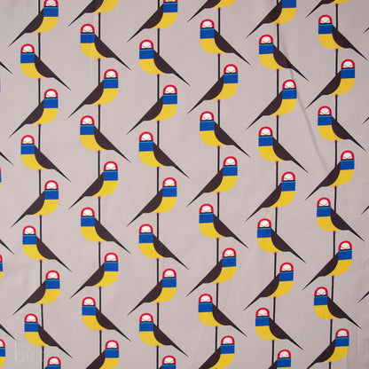 Gouldian Finch Poplin from the Charley Harper Collection by Birch Organic Fabrics