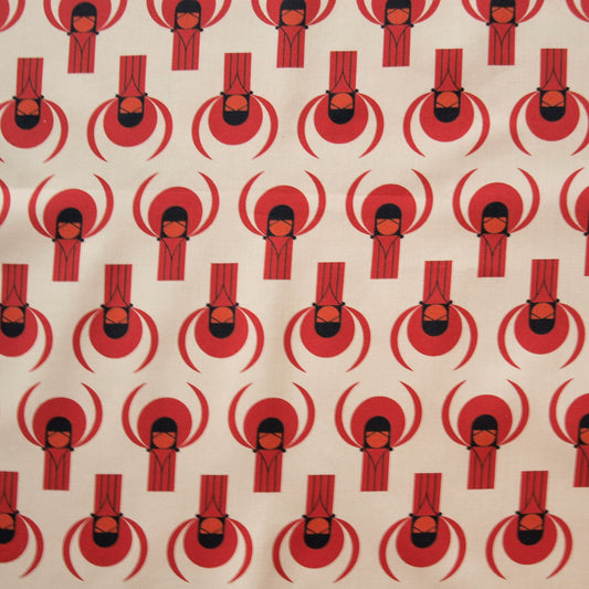 Cardinal Flight Poplin from the Charley Harper Collection by Birch Organic Fabrics