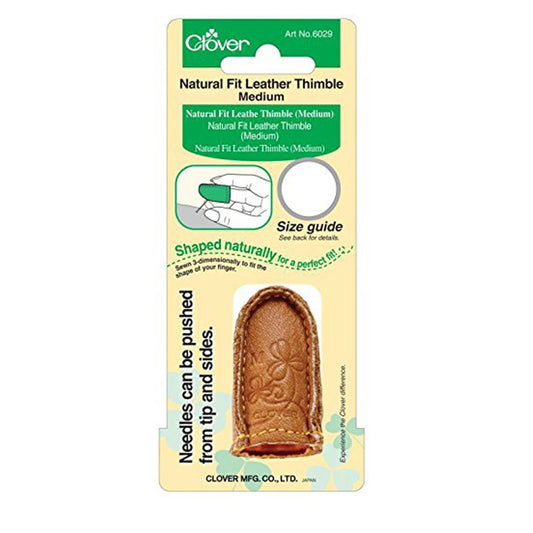 Clover Leather Thimble in package