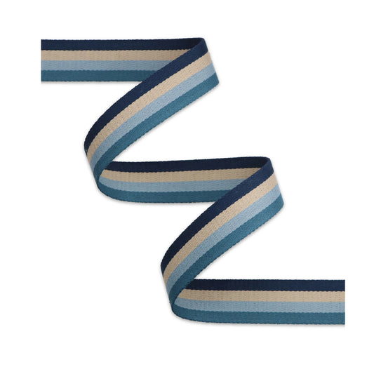 Polyster Webbing 1 1/2 in, Striped Coastal