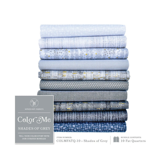 Color Me Shades of Grey Fat Quarter Bundle from Windham