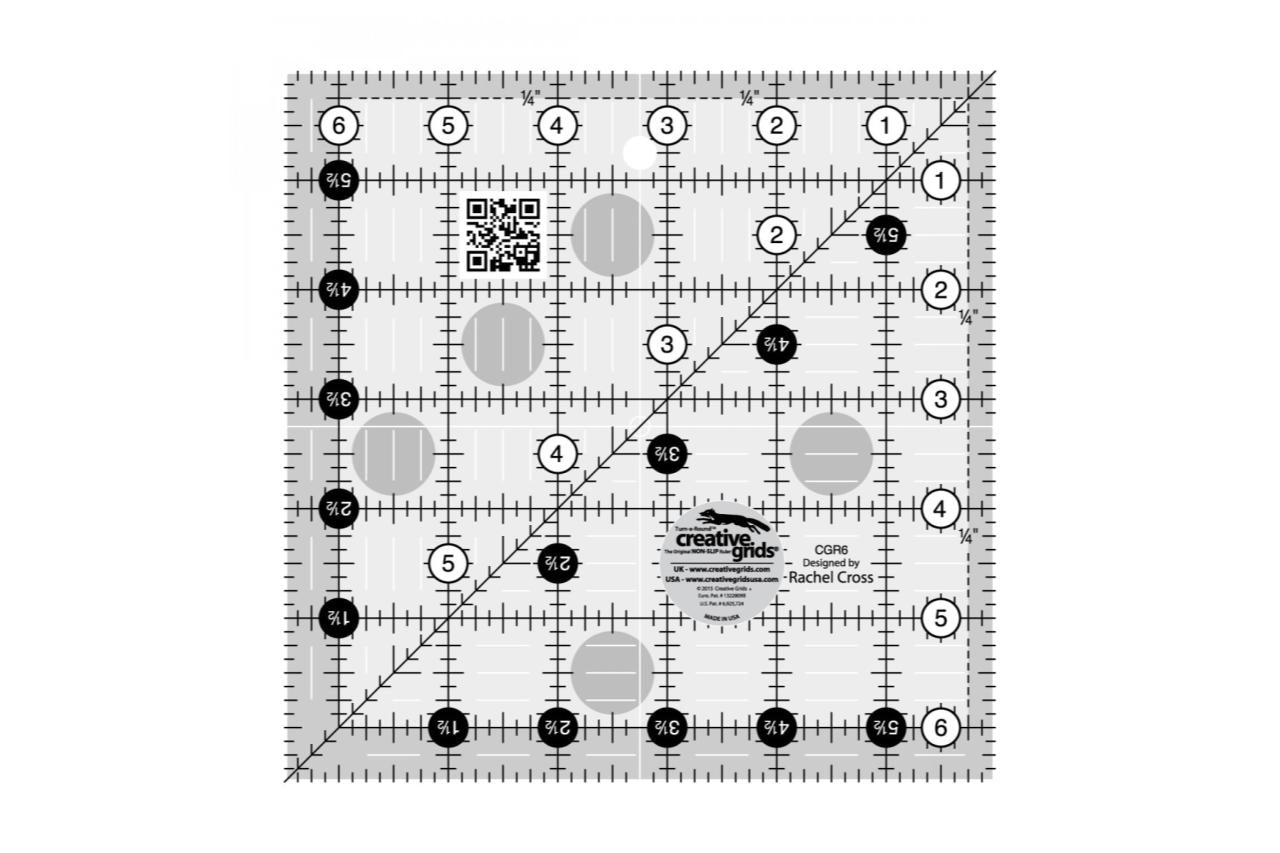 Creative Grid USA Quilt Ruler, 6.5in x 6.5 in