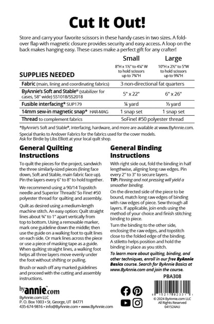 Instructions for cutting out and assembling fabric pieces with Byerlyne branding.