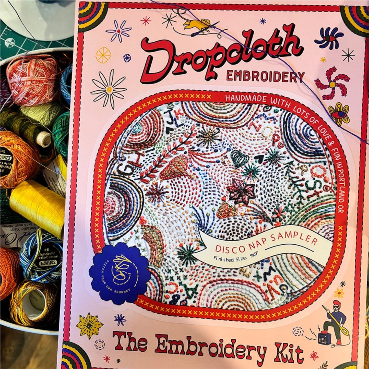 Disco Nap Sampler Embroidery Kit