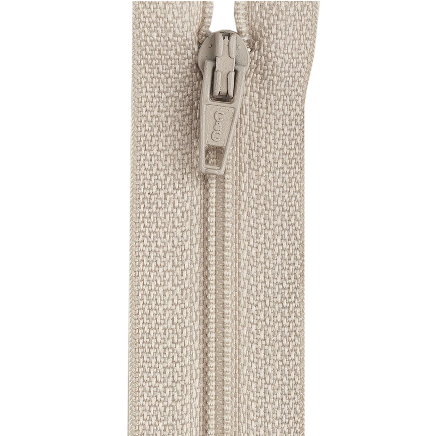 Ecru Zipper, 12 inch