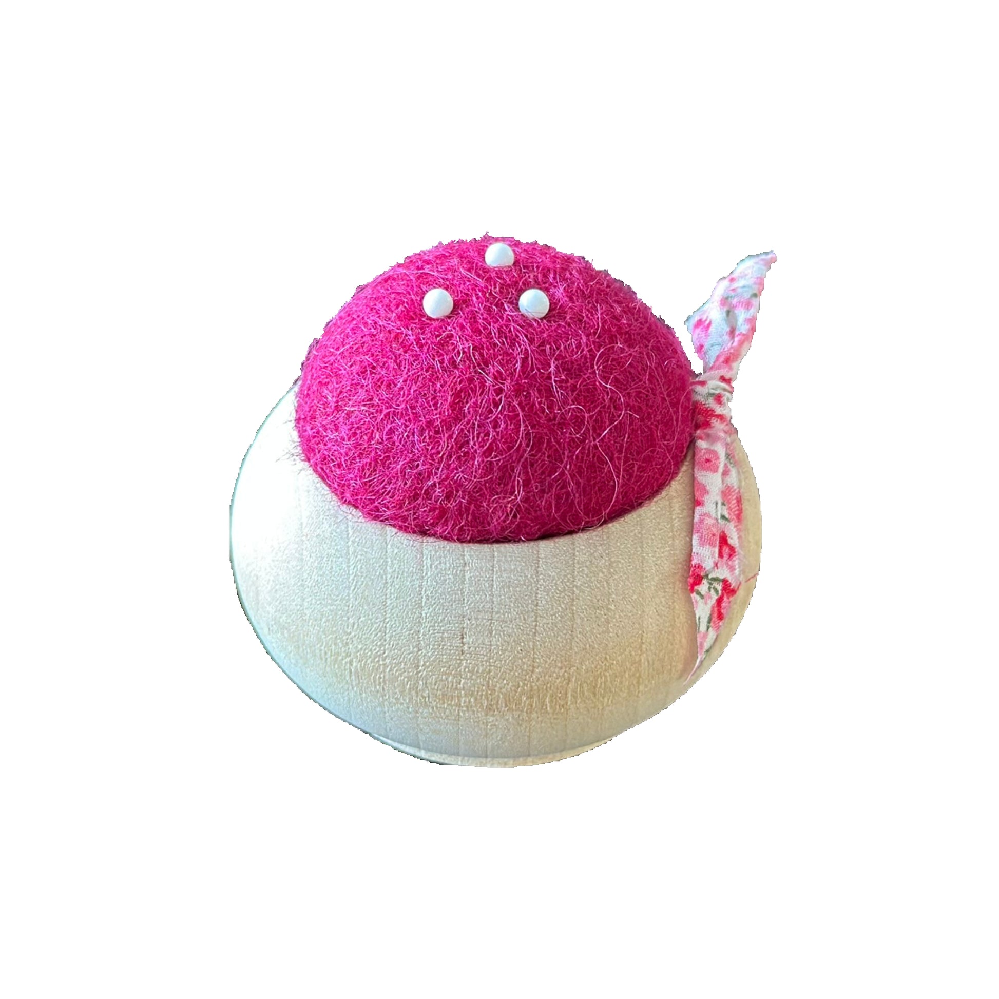 Wool Felt Pin Cushion in Fuschia by Brooklyn Haberdashery