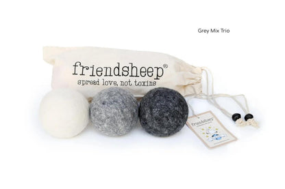 Friendsheep Eco Dryer Balls, Grey Mix Trio, set of 3