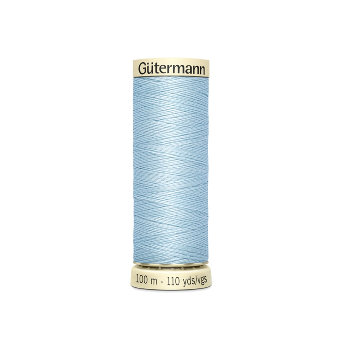 Gutermann thread spool on a white background