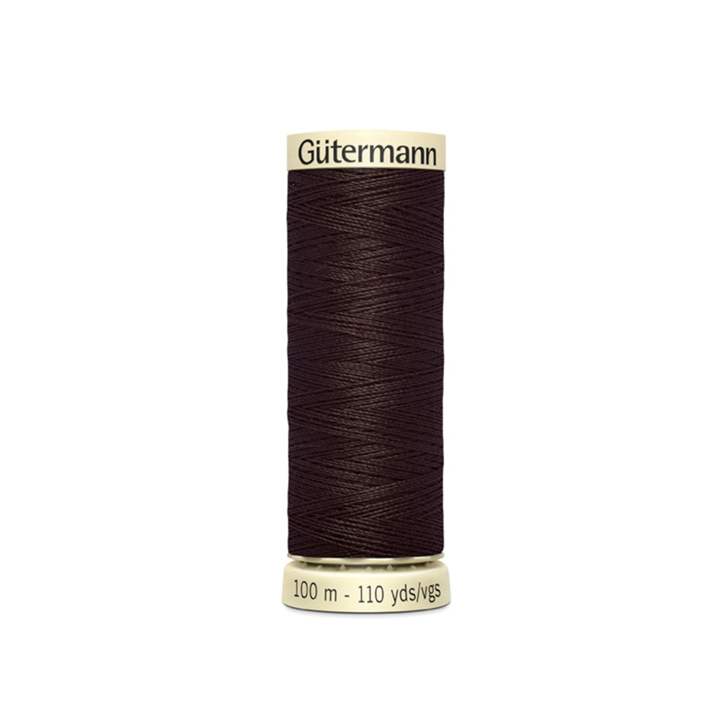 Spool of Gutermann thread on a white background
