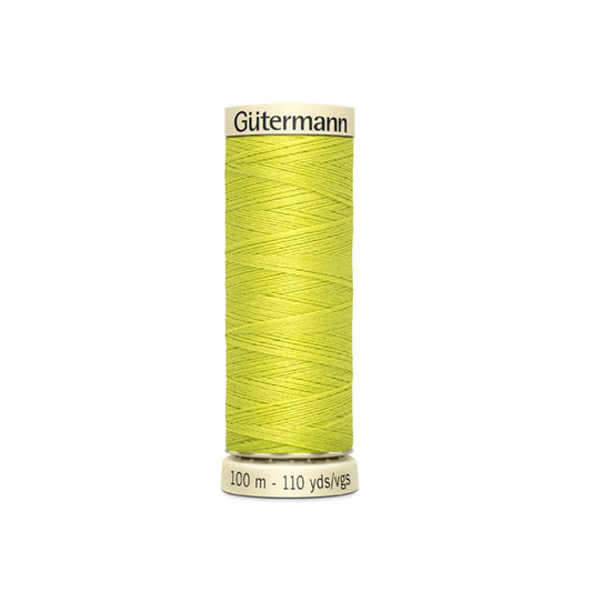 Spool of Gutermann thread on a white background