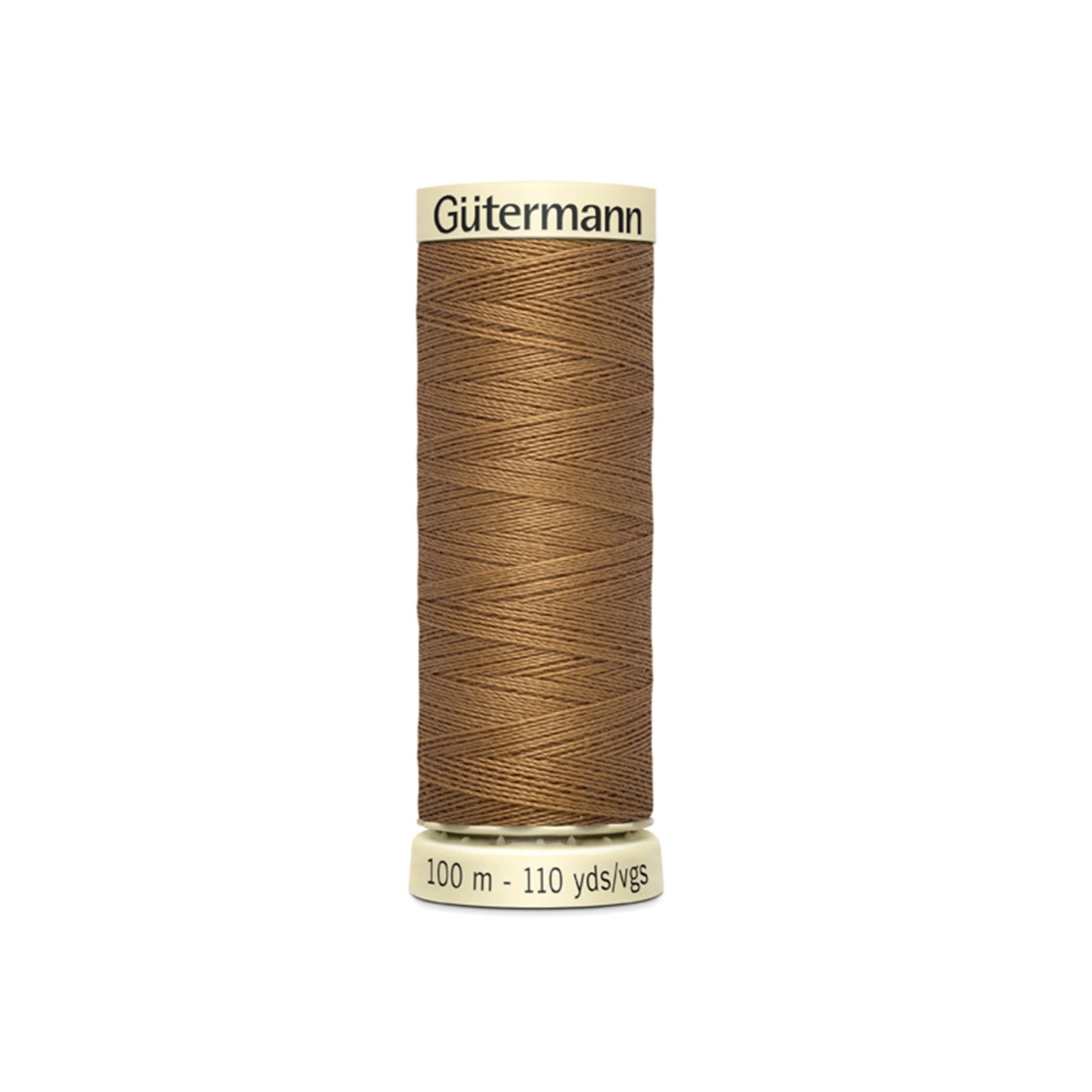 Spool of Gutermann thread on a white background