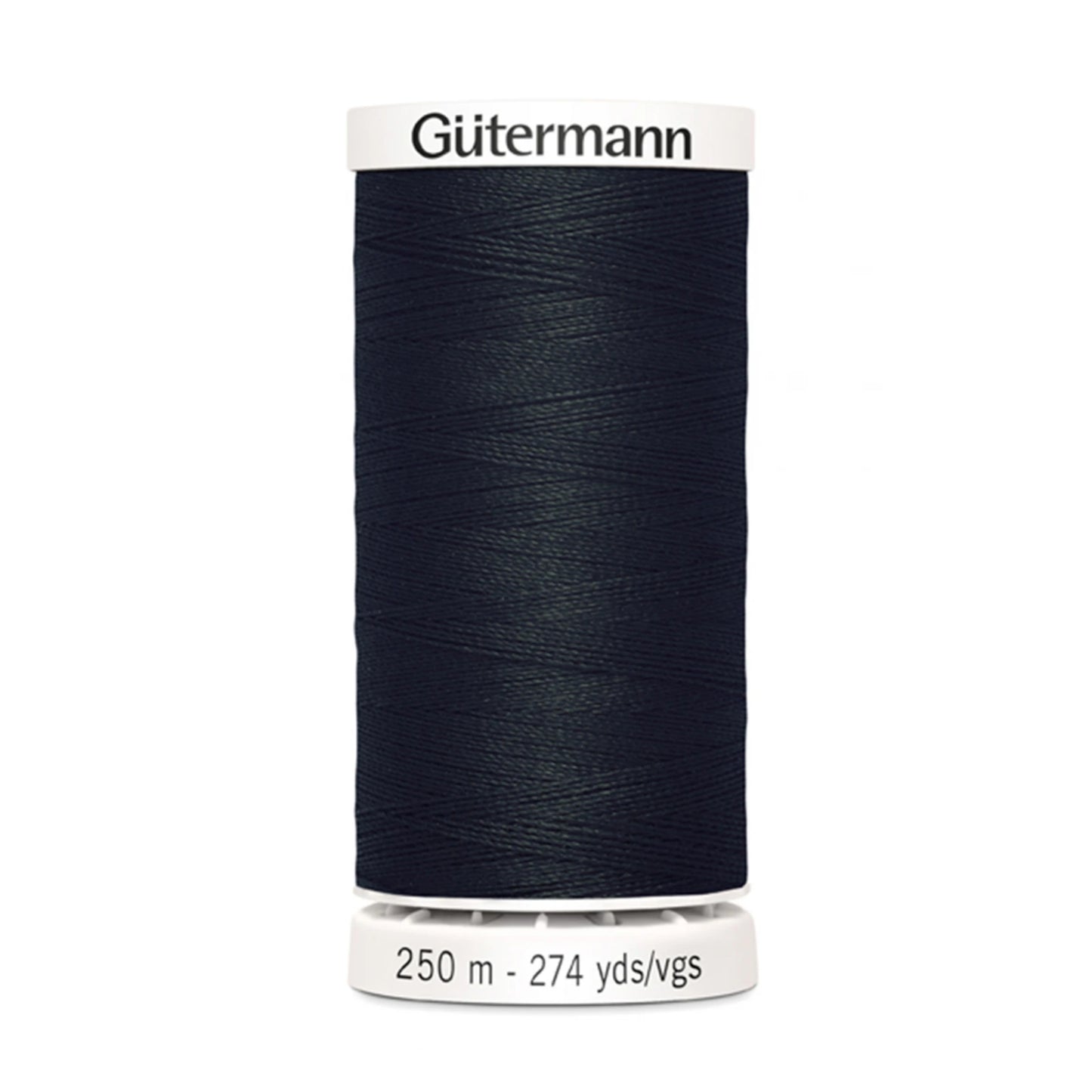Spool of Gutermann thread on a white background