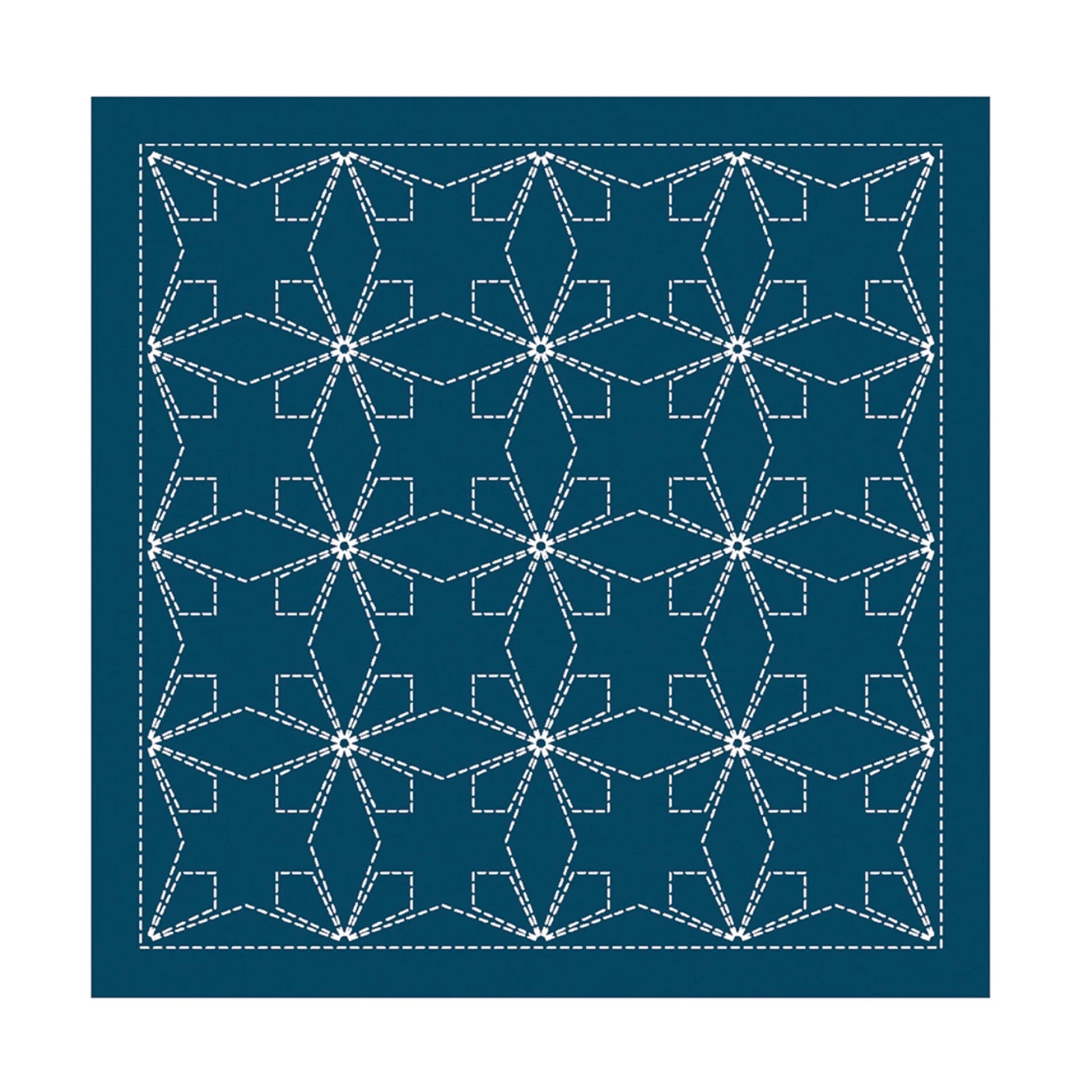 Geometric pattern on a blue background