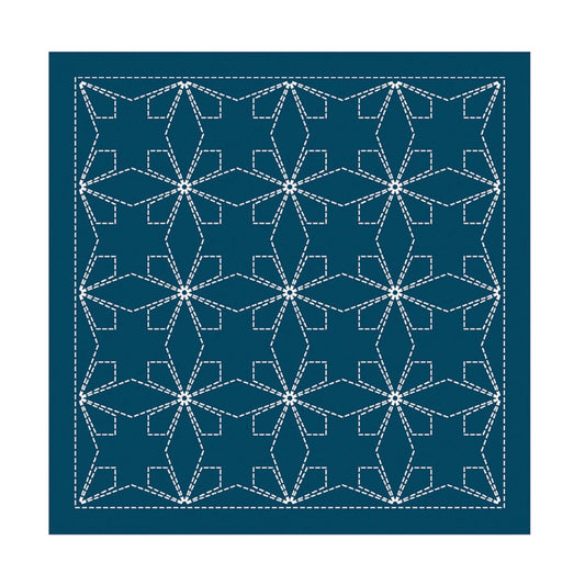 Geometric pattern on a blue background