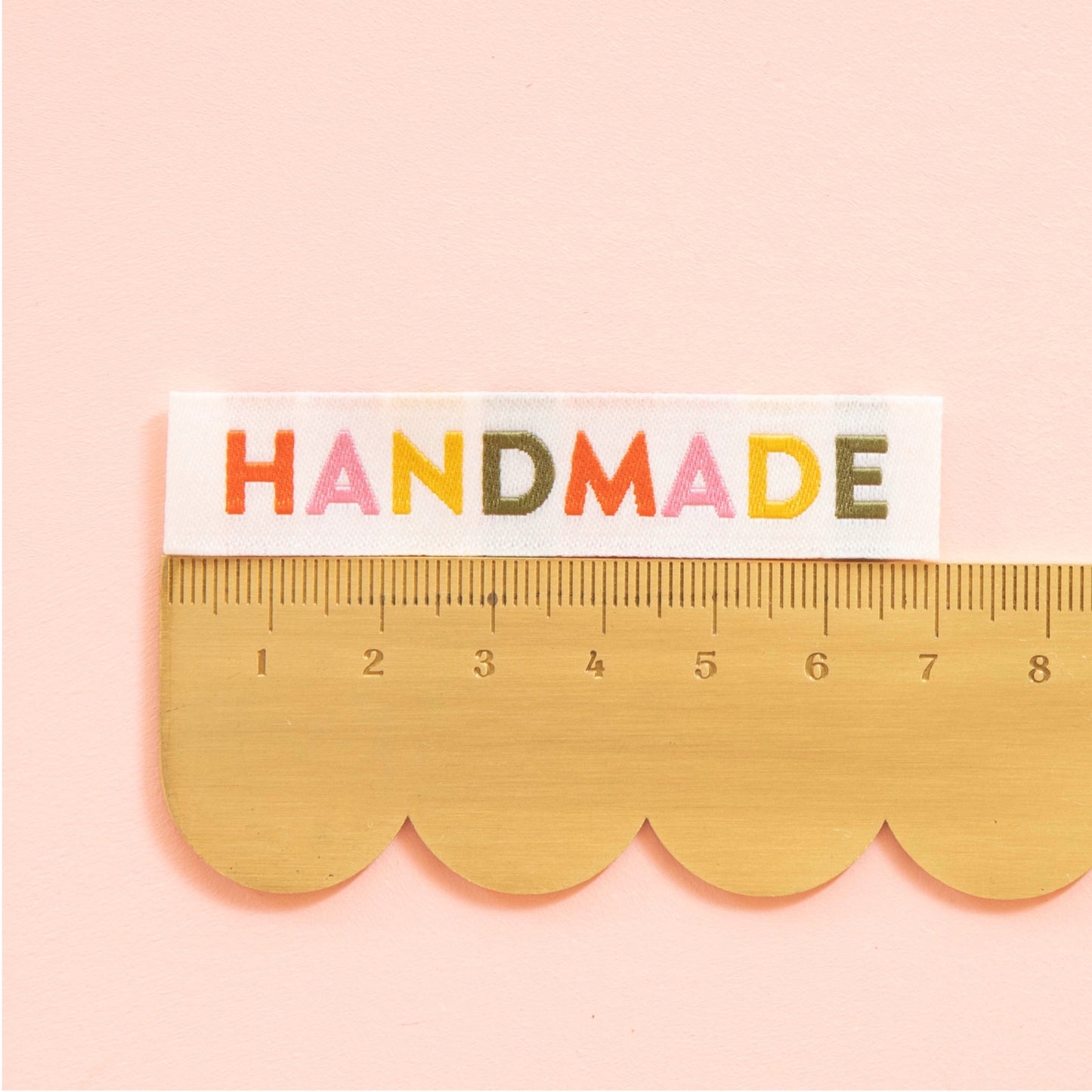 Handmade label with ruler