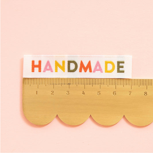 Handmade label with ruler