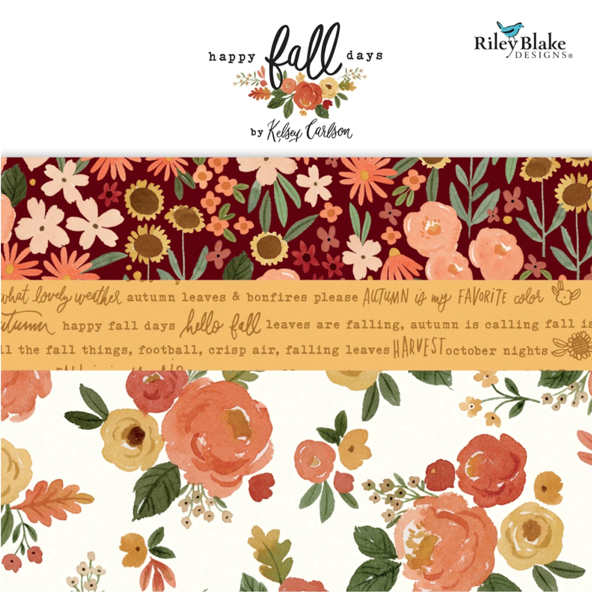 Happy Fall Days Fat Quarter Bundle from Riley Blake Designs