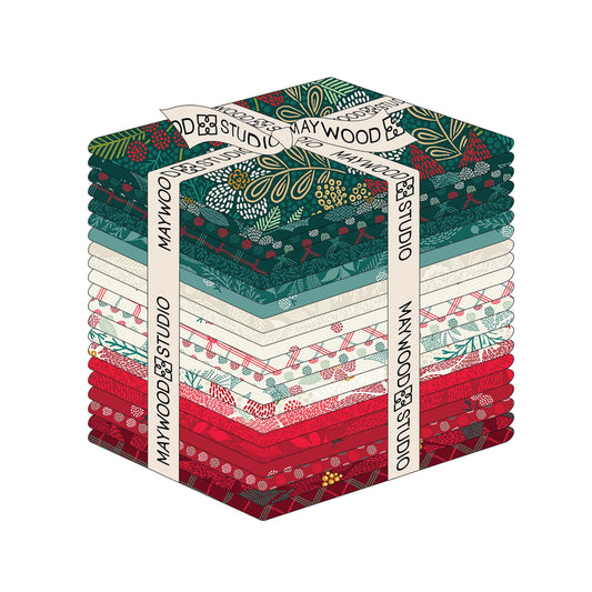 Collection of Holiday Fabrics cut in Fat Quarters and bundled together