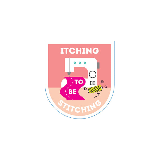 Itching to be Stitching Sticker from Slightly Biased Quilts