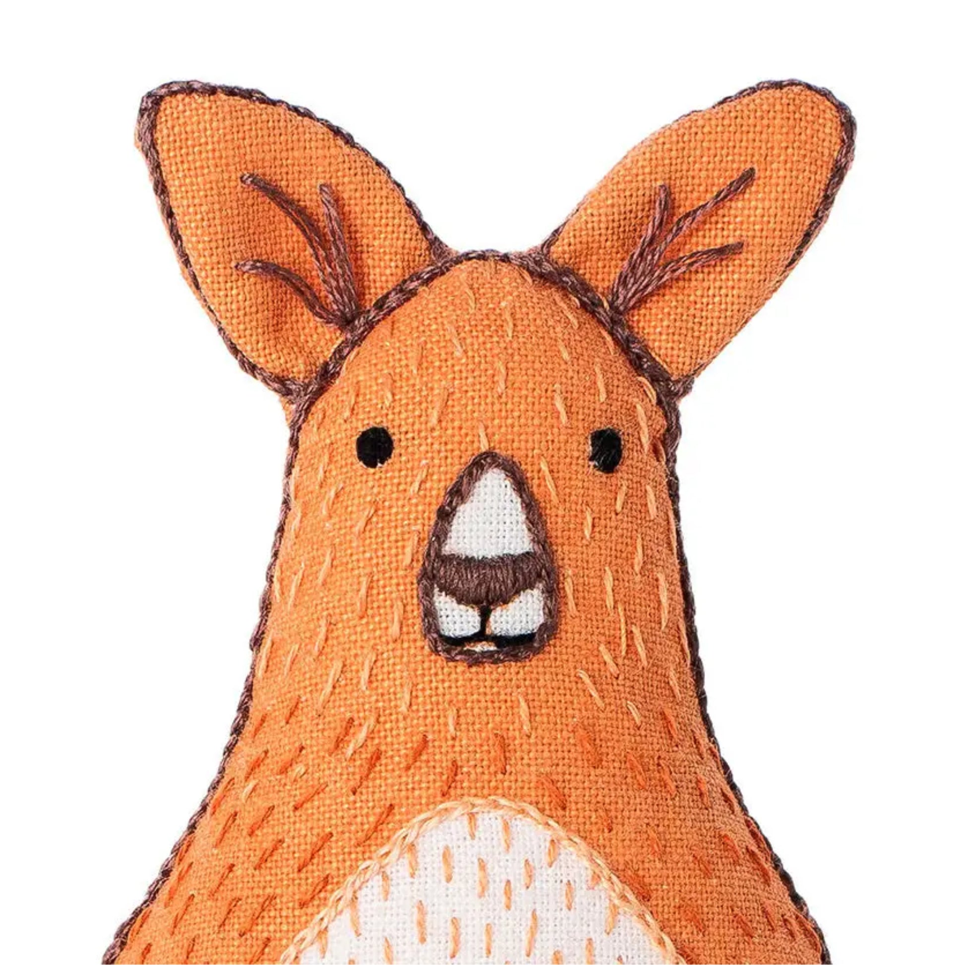Kangaroo DIY Embroidered Doll Kit from Kiriki
