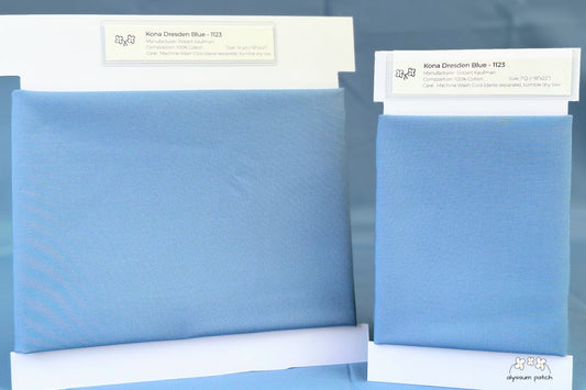 Kona Cotton Solids Dresden Blue Precuts