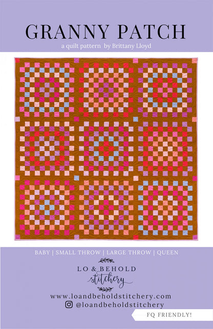 Granny Patch Quilt Pattern by Lo & Behold Stitchery Front Cover