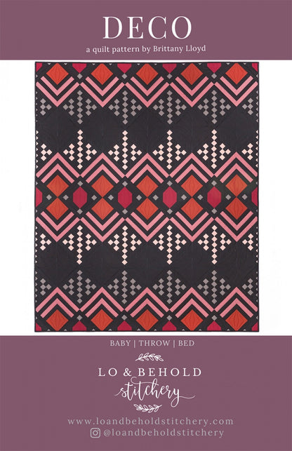 Deco Quilt Pattern by Lo & Behold Stitchery Front Cover