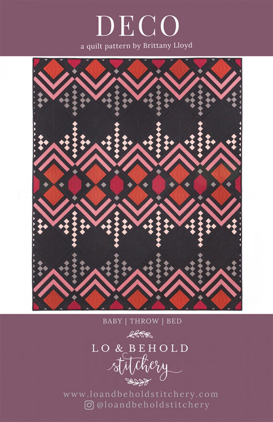 Deco Quilt Pattern by Lo & Behold Stitchery Front Cover