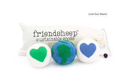 Friendsheep Eco Dryer Balls, Love Your Mama, set of 3