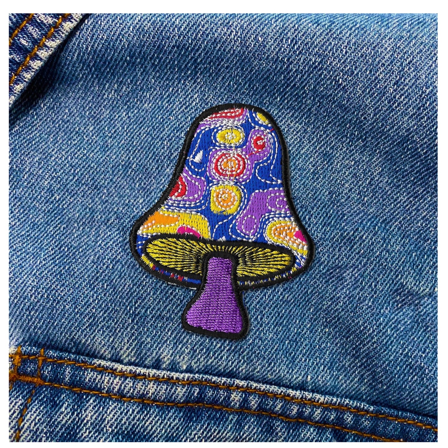Mushroom Iron On Patch