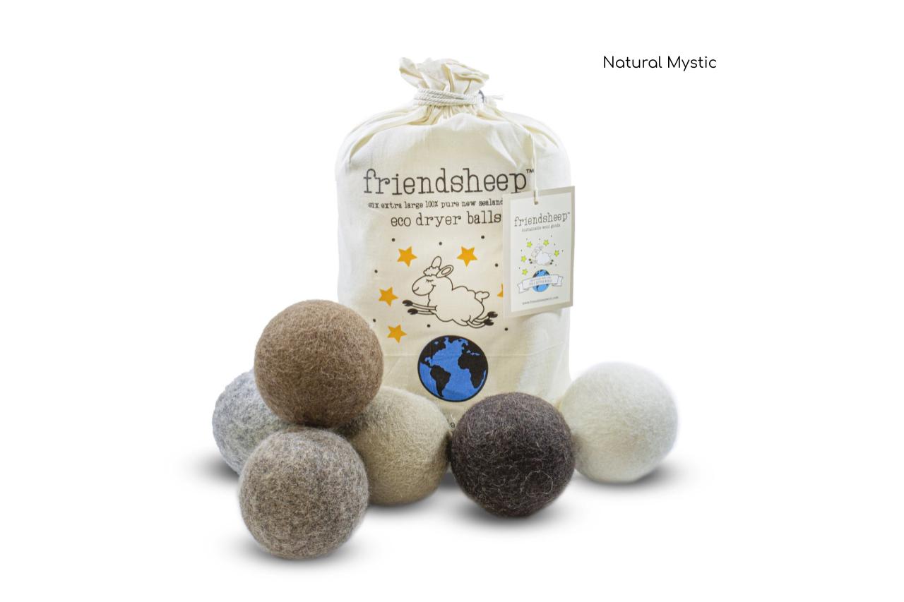Friendsheep Eco Dryer Balls, Natural Mystic, set of 6