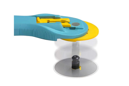Olfa Splash 45mm Rotary Cutter easy blade replacement illustration