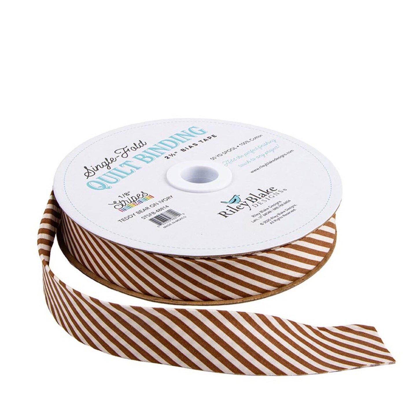 Teddy Bear on Ivory Bias Binding Tape by the yard